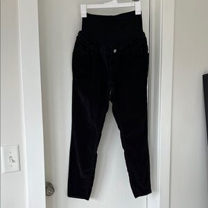 Old Navy Maternity Rockstar Super Skinny Full Panel Ankle Pants - Black Velvet